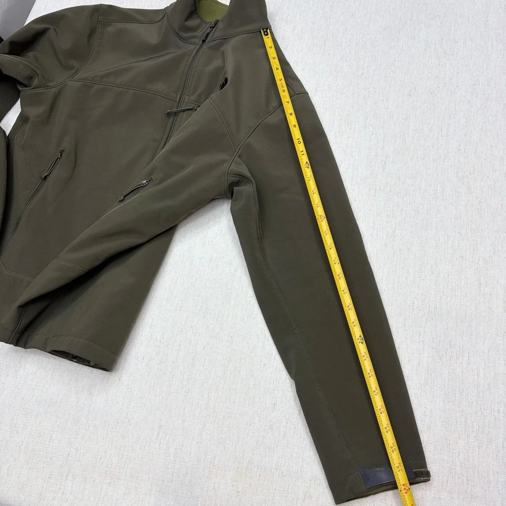 The North Face Apex Bionic Softshell Jacket Mens XL Green Full Zip Fleece Read!!
